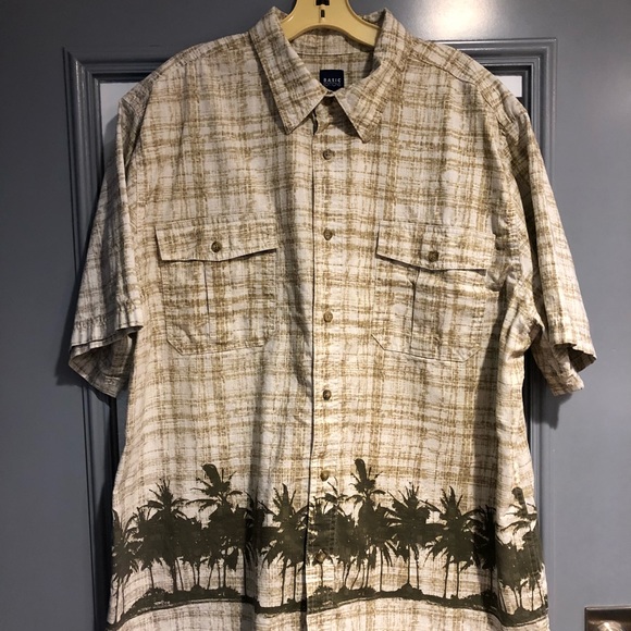 Basic Editions Other - ❌SOLD❌ BASIC EDITIONS COCONUT TREE ALOHA SHIRT